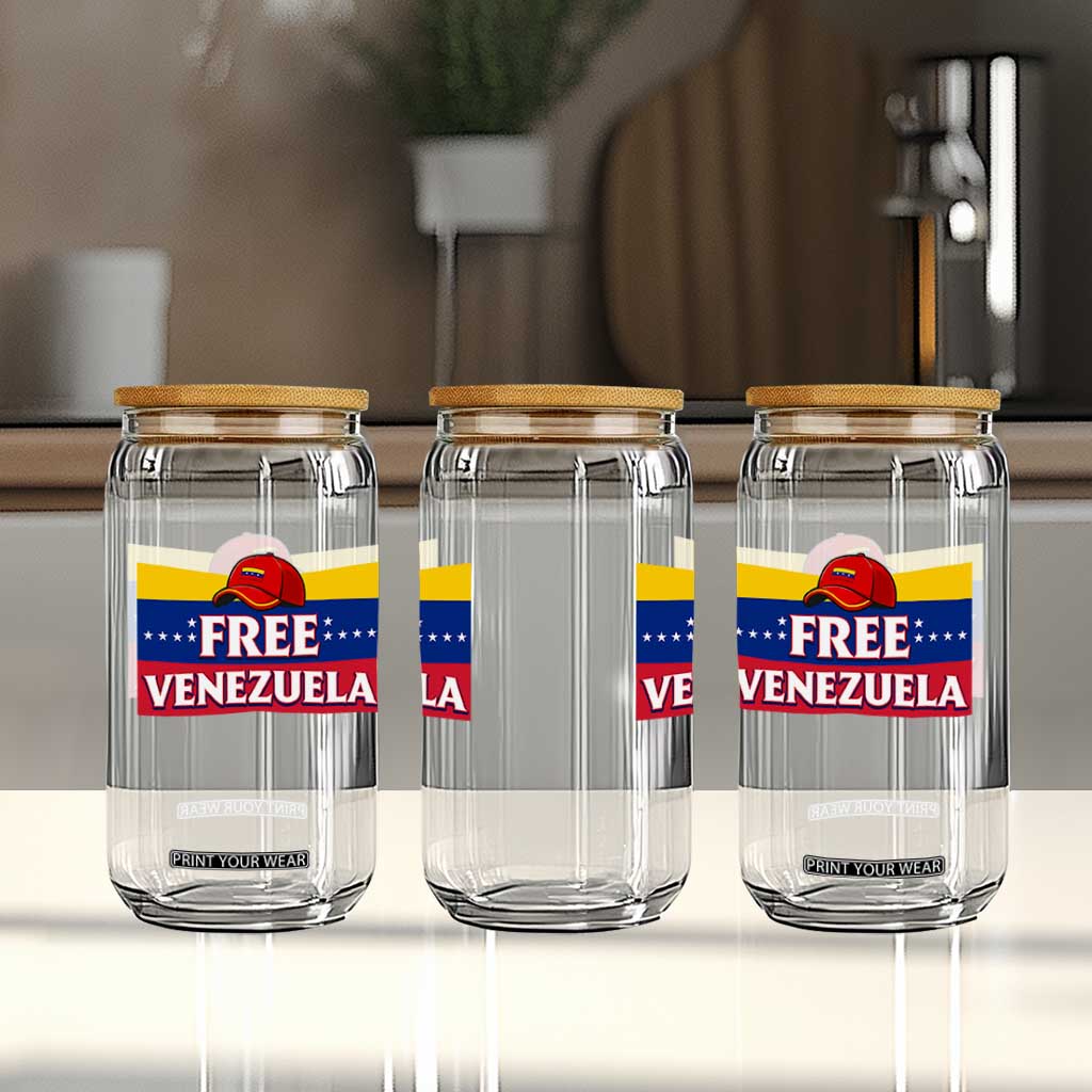 Free Venezuela Flag Patriotic Glass Can Venezuela Pride TS12 Print Your Wear