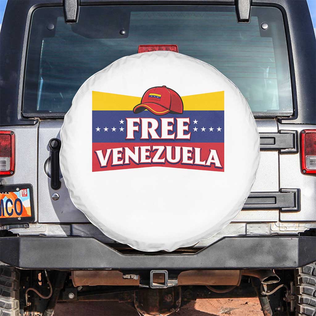 Free Venezuela Flag Patriotic Spare Tire Cover Venezuela Pride TS12 No hole White Print Your Wear