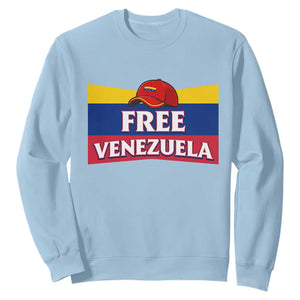 Free Venezuela Flag Patriotic Sweatshirt Venezuela Pride TS12 Light Blue Print Your Wear
