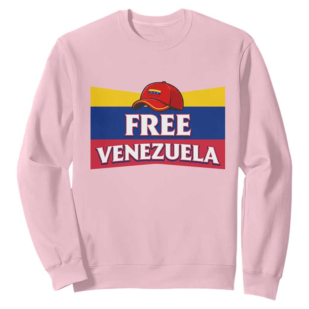 Free Venezuela Flag Patriotic Sweatshirt Venezuela Pride TS12 Light Pink Print Your Wear