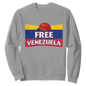 Free Venezuela Flag Patriotic Sweatshirt Venezuela Pride TS12 Sport Gray Print Your Wear