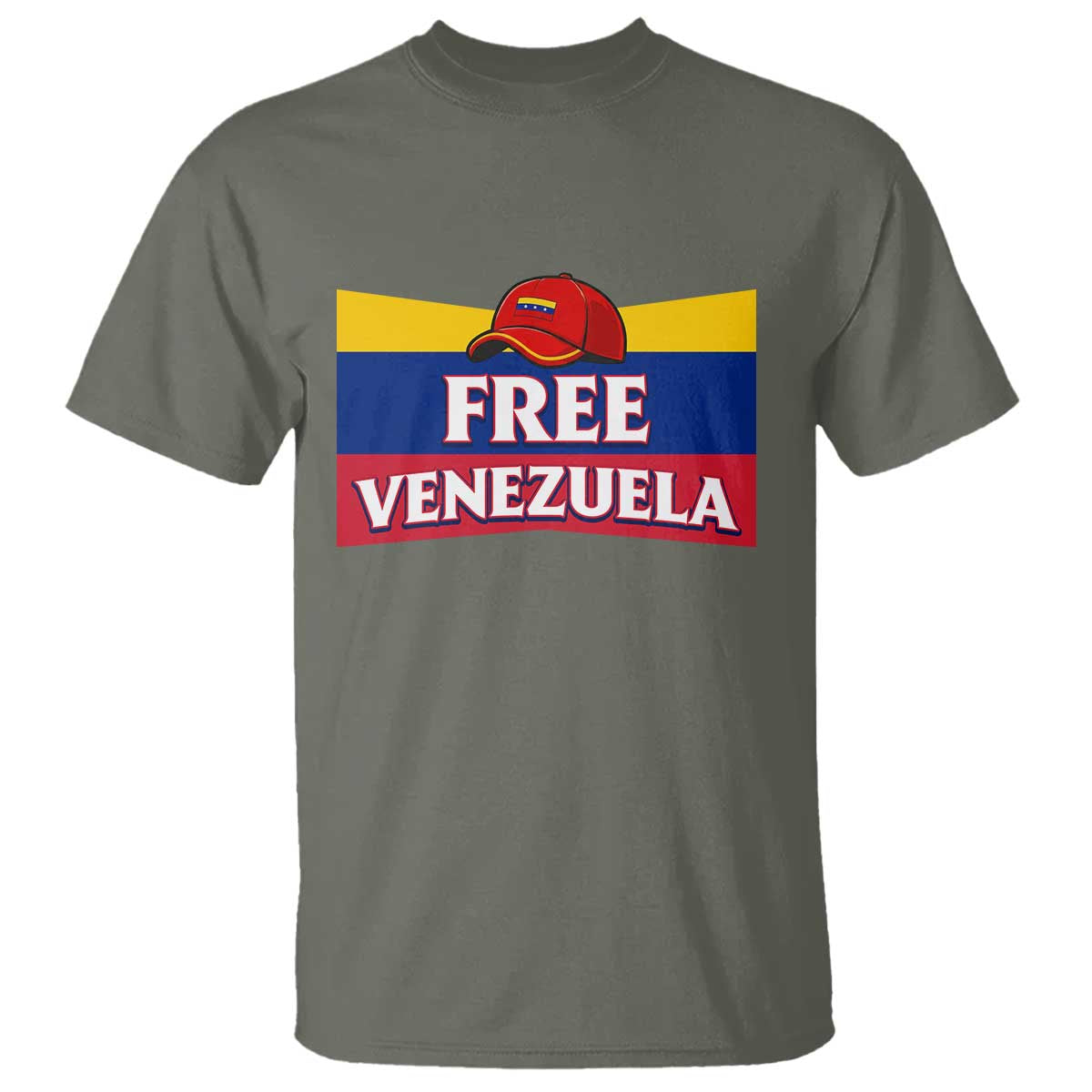 Free Venezuela Flag Patriotic T Shirt Venezuela Pride TS12 Military Green Print Your Wear