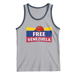 Free Venezuela Flag Patriotic Tank Top Venezuela Pride TS12 Athletic Heather Navy Print Your Wear