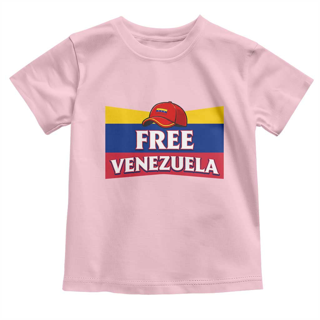 Free Venezuela Flag Patriotic Toddler T Shirt Venezuela Pride TS12 Light Pink Print Your Wear