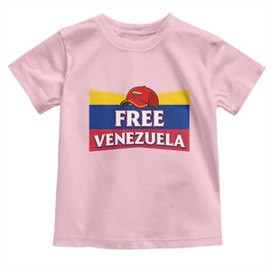 Free Venezuela Flag Patriotic Toddler T Shirt Venezuela Pride TS12 Light Pink Print Your Wear