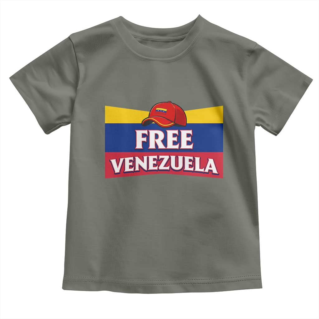Free Venezuela Flag Patriotic Toddler T Shirt Venezuela Pride TS12 Military Green Print Your Wear