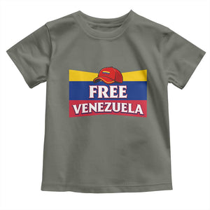 Free Venezuela Flag Patriotic Toddler T Shirt Venezuela Pride TS12 Military Green Print Your Wear