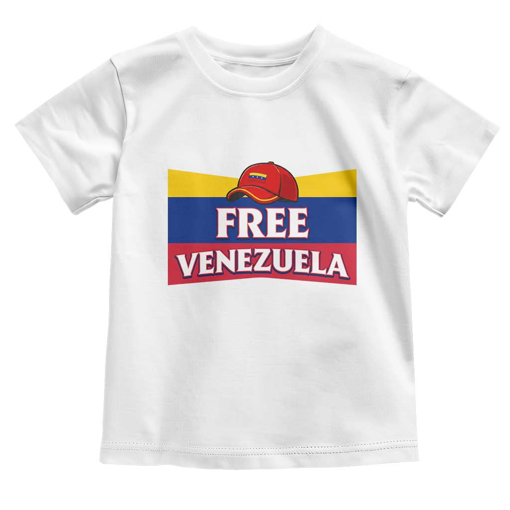 Free Venezuela Flag Patriotic Toddler T Shirt Venezuela Pride TS12 White Print Your Wear