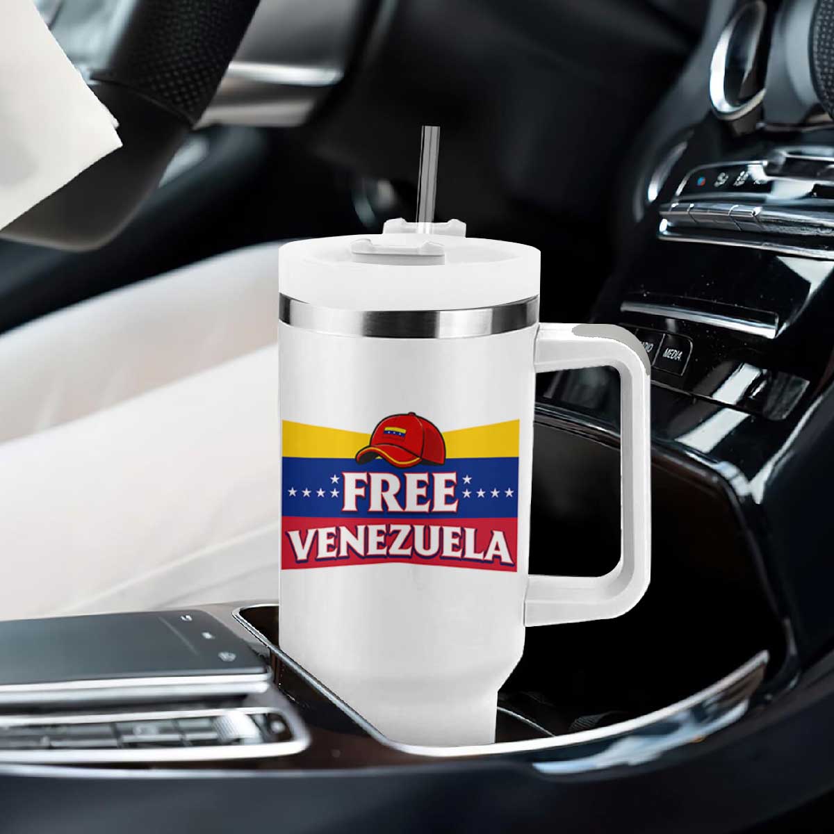 Free Venezuela Flag Patriotic Tumbler With Handle Venezuela Pride TS12 Print Your Wear