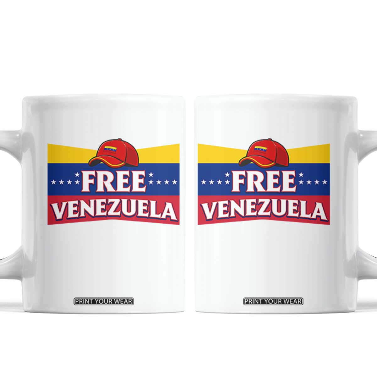 Free Venezuela Flag Patriotic Coffee Mug Venezuela Pride TS12 White Print Your Wear