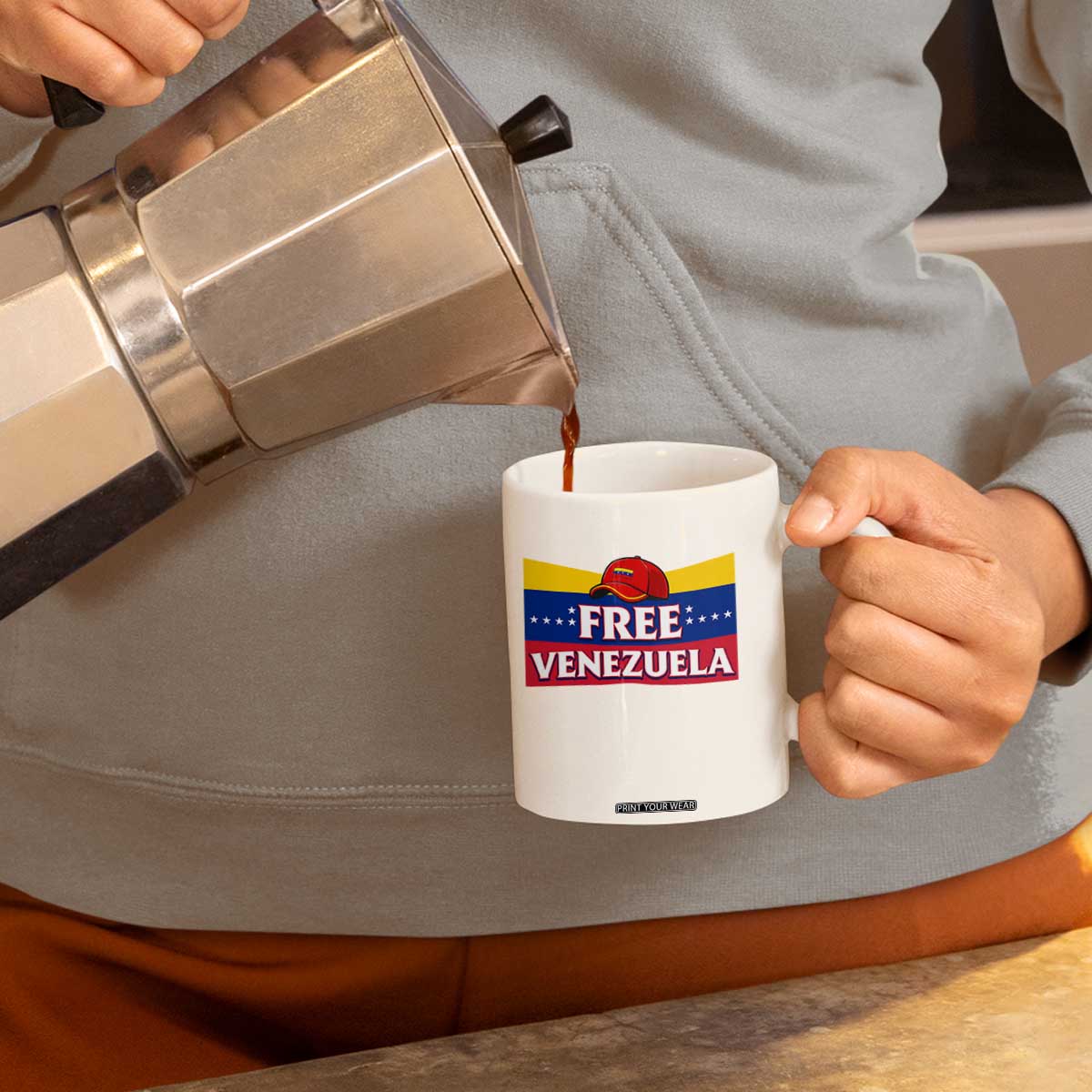 Free Venezuela Flag Patriotic Coffee Mug Venezuela Pride TS12 Print Your Wear