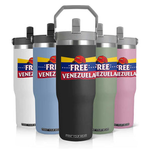Free Venezuela Flag Patriotic Flip Straw Tumbler Venezuela Pride TS12 Print Your Wear