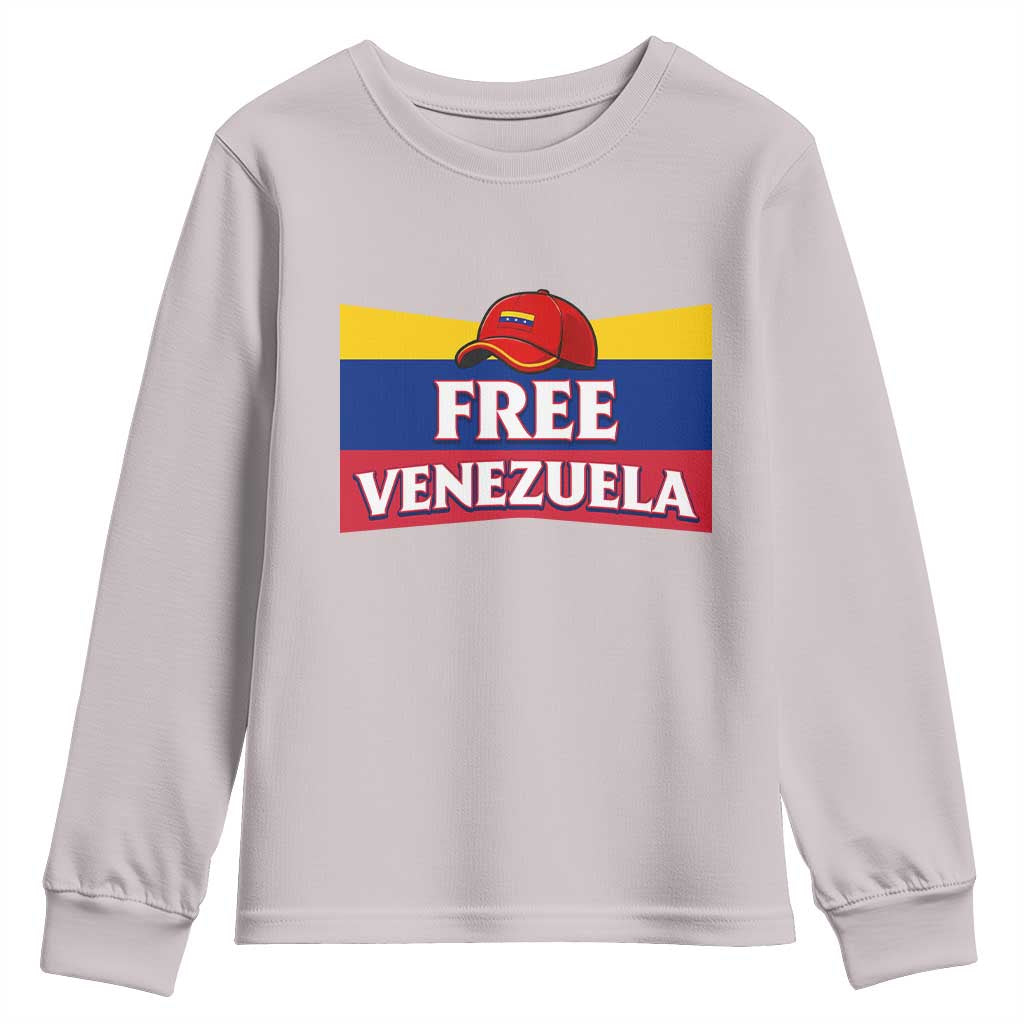 Free Venezuela Flag Patriotic Youth Sweatshirt Venezuela Pride TS12 Ice Gray Print Your Wear