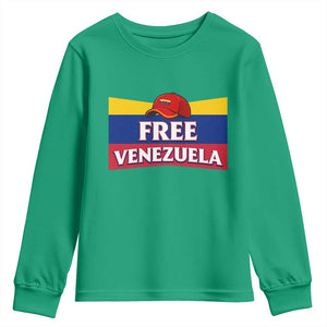 Free Venezuela Flag Patriotic Youth Sweatshirt Venezuela Pride TS12 Irish Green Print Your Wear