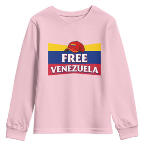 Free Venezuela Flag Patriotic Youth Sweatshirt Venezuela Pride TS12 Light Pink Print Your Wear