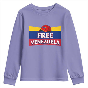 Free Venezuela Flag Patriotic Youth Sweatshirt Venezuela Pride TS12 Violet Print Your Wear