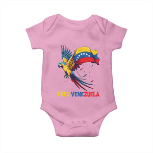American Venezuela Support Freedom Baby Onesie Venezuelan Free TS12 Light Pink Print Your Wear