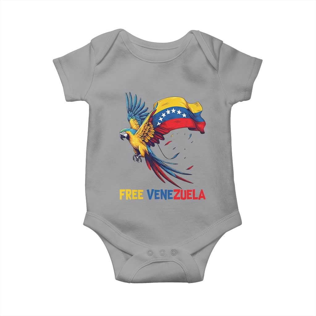 American Venezuela Support Freedom Baby Onesie Venezuelan Free TS12 Sport Gray Print Your Wear