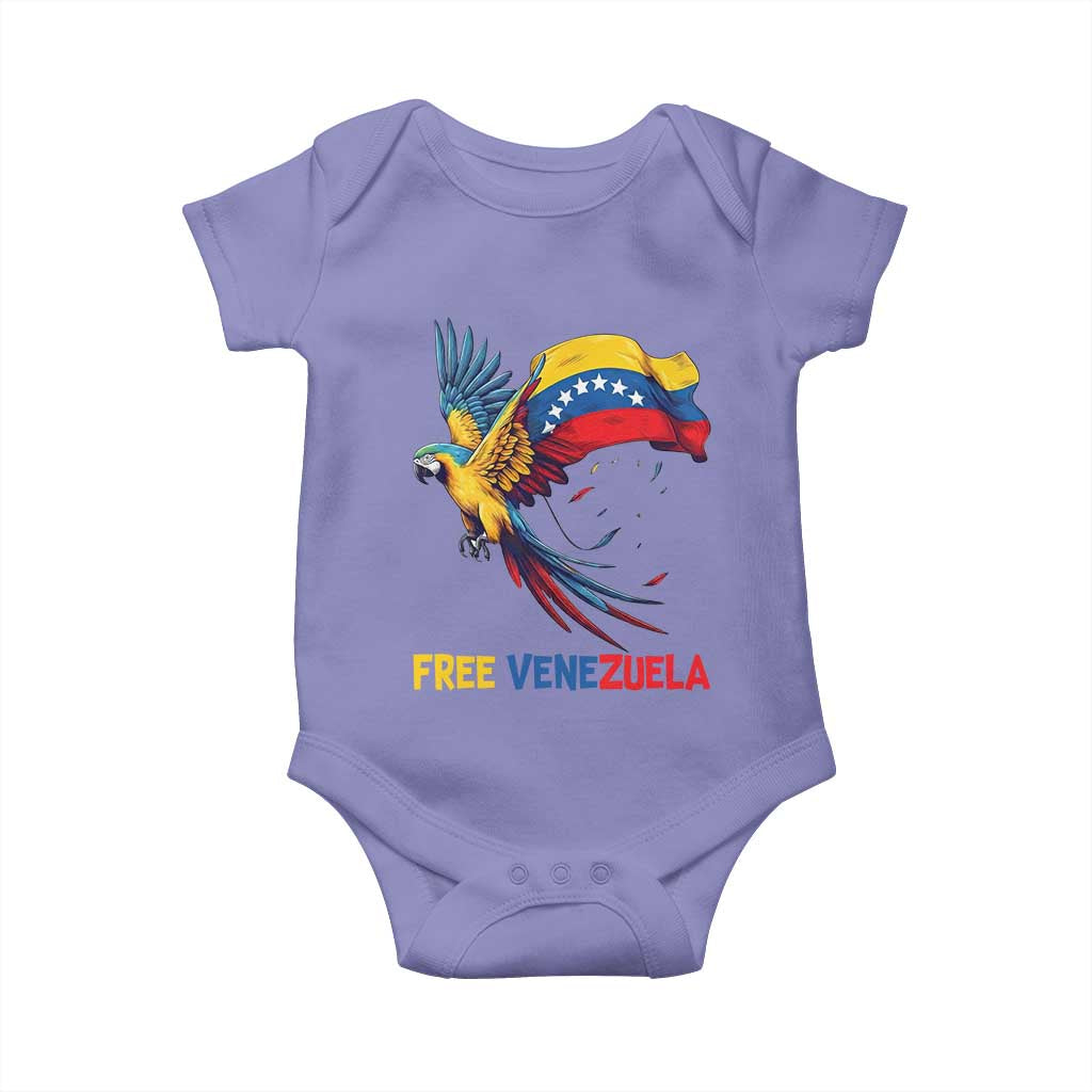 American Venezuela Support Freedom Baby Onesie Venezuelan Free TS12 Violet Print Your Wear
