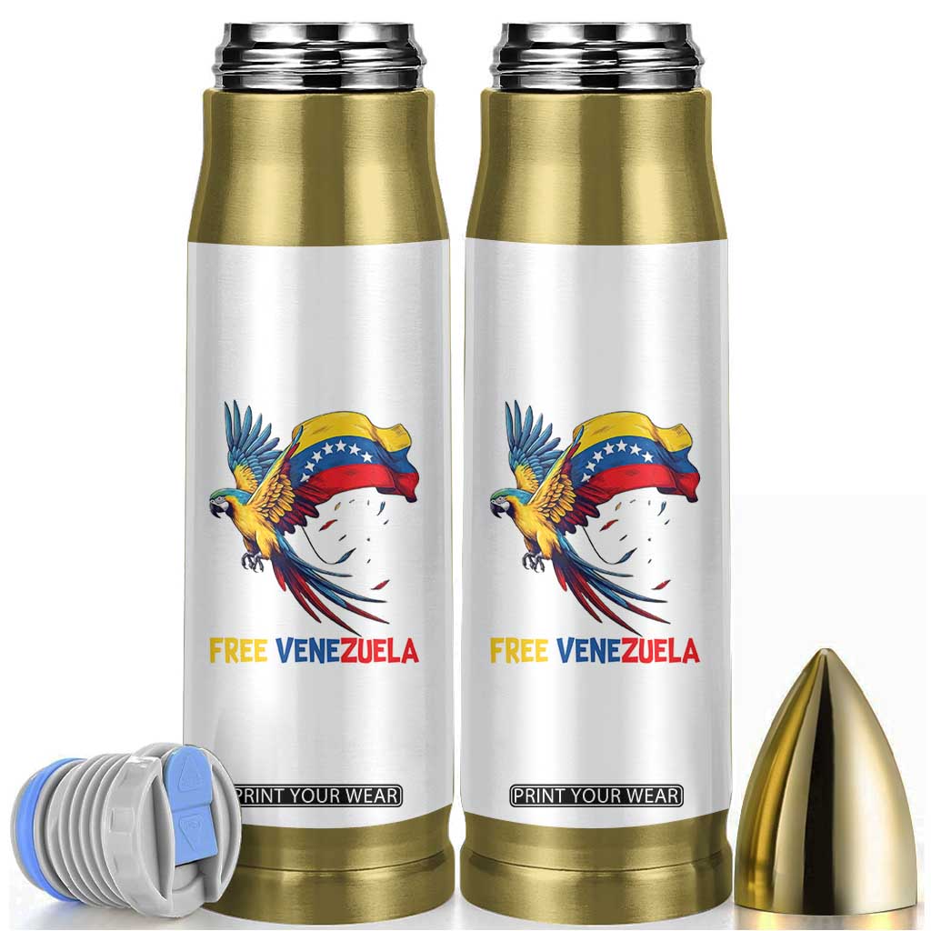 American Venezuela Support Freedom Bullet Tumbler Venezuelan Free TS12 White Print Your Wear