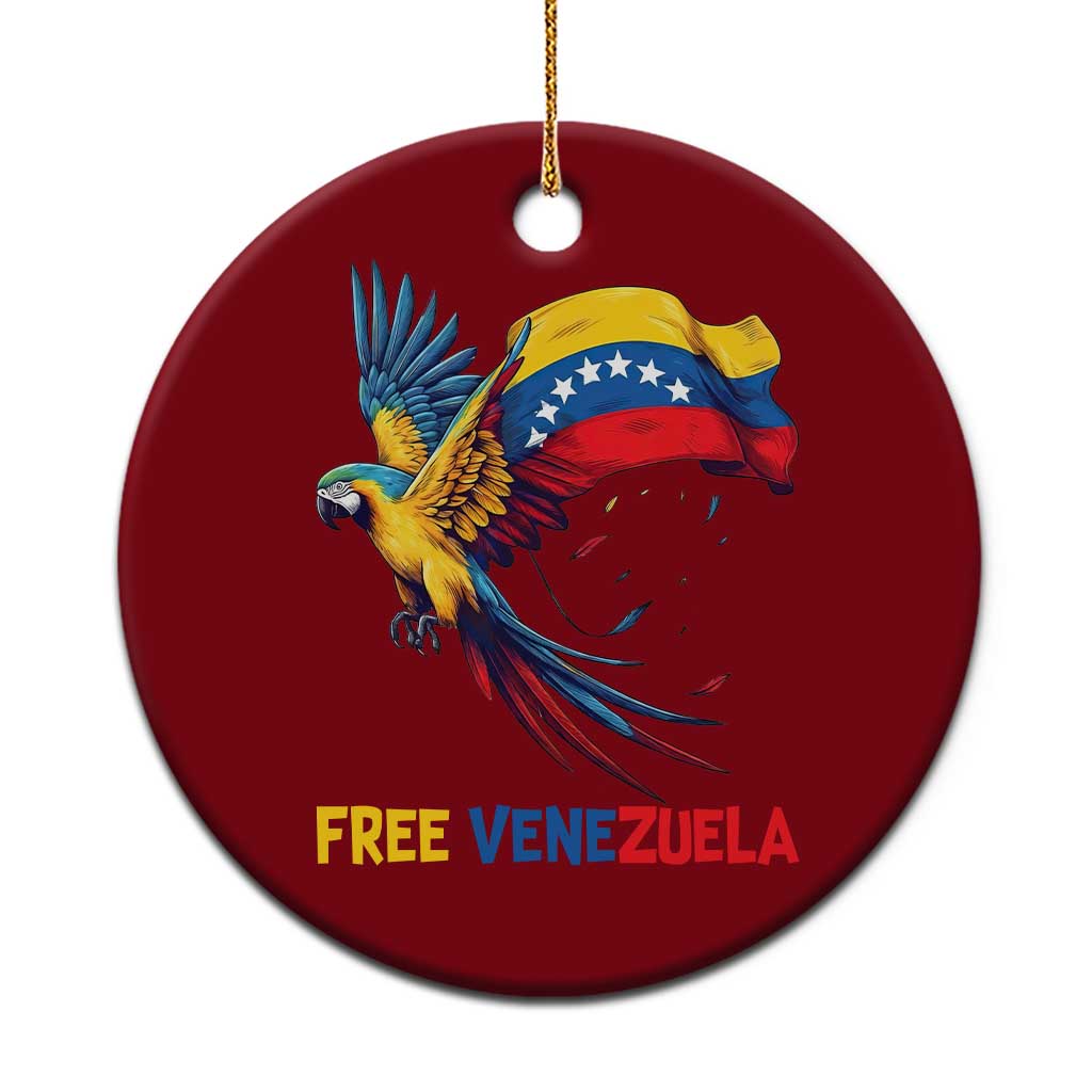 American Venezuela Support Freedom Ceramic Ornament Venezuelan Free TS12 1pc Red Print Your Wear