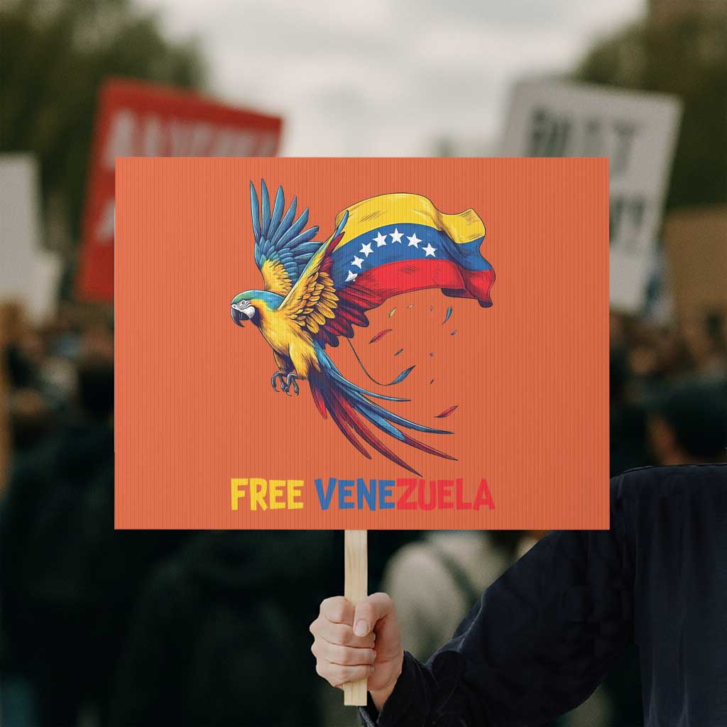 American Venezuela Support Freedom Protest Sign Venezuelan Free TS12 Horizontal 18