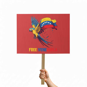 American Venezuela Support Freedom Protest Sign Venezuelan Free TS12 Horizontal 18" × 24" Red Print Your Wear