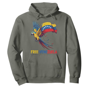 American Venezuela Support Freedom Hoodie Venezuelan Free TS12 Military Green Print Your Wear