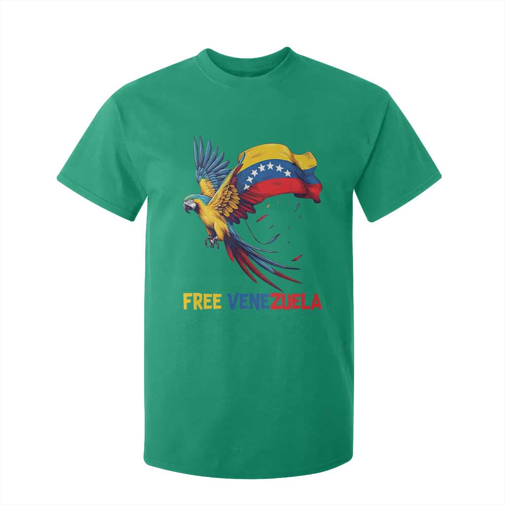 American Venezuela Support Freedom T Shirt For Kid Venezuelan Free TS12 Irish Green Print Your Wear