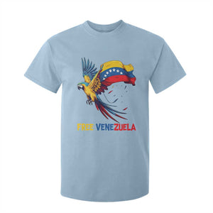 American Venezuela Support Freedom T Shirt For Kid Venezuelan Free TS12 Light Blue Print Your Wear