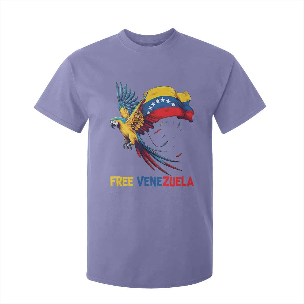 American Venezuela Support Freedom T Shirt For Kid Venezuelan Free TS12 Violet Print Your Wear