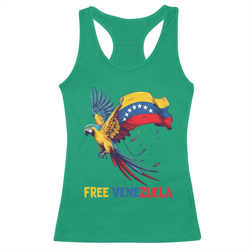 American Venezuela Support Freedom Racerback Tank Top Venezuelan Free TS12 Irish Green Print Your Wear