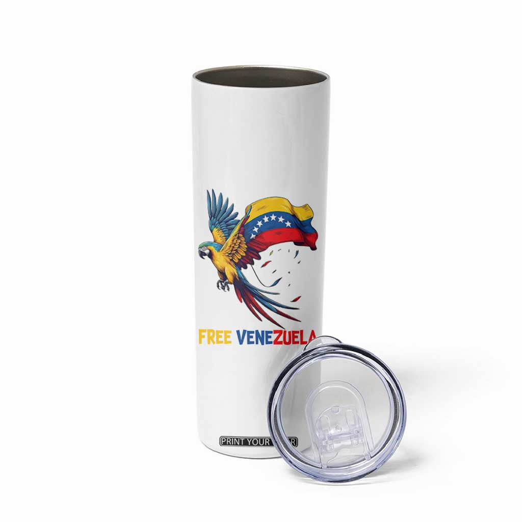 American Venezuela Support Freedom Skinny Tumbler Venezuelan Free TS12 Print Your Wear