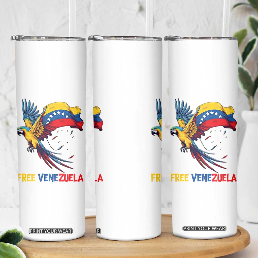 American Venezuela Support Freedom Skinny Tumbler Venezuelan Free TS12 Print Your Wear