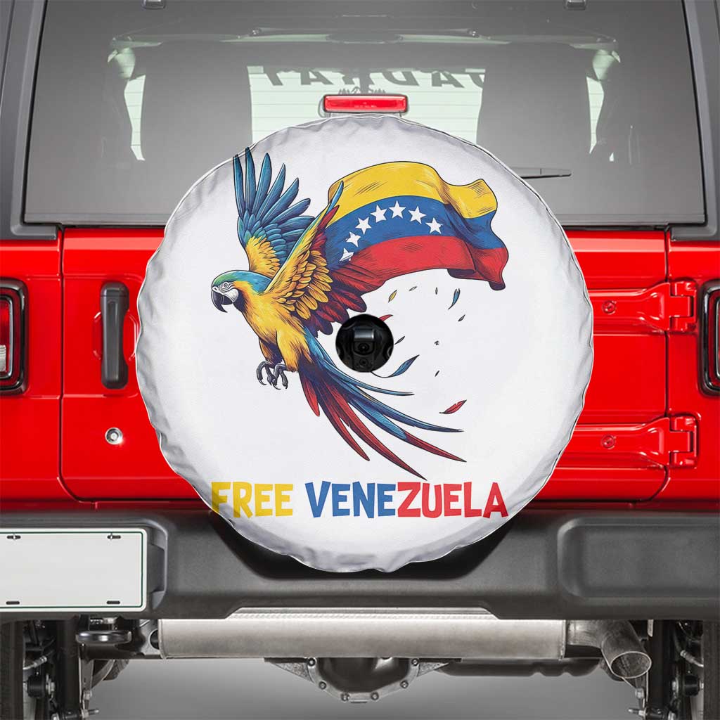 American Venezuela Support Freedom Spare Tire Cover Venezuelan Free TS12 White Print Your Wear