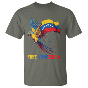 American Venezuela Support Freedom T Shirt Venezuelan Free TS12 Military Green Print Your Wear