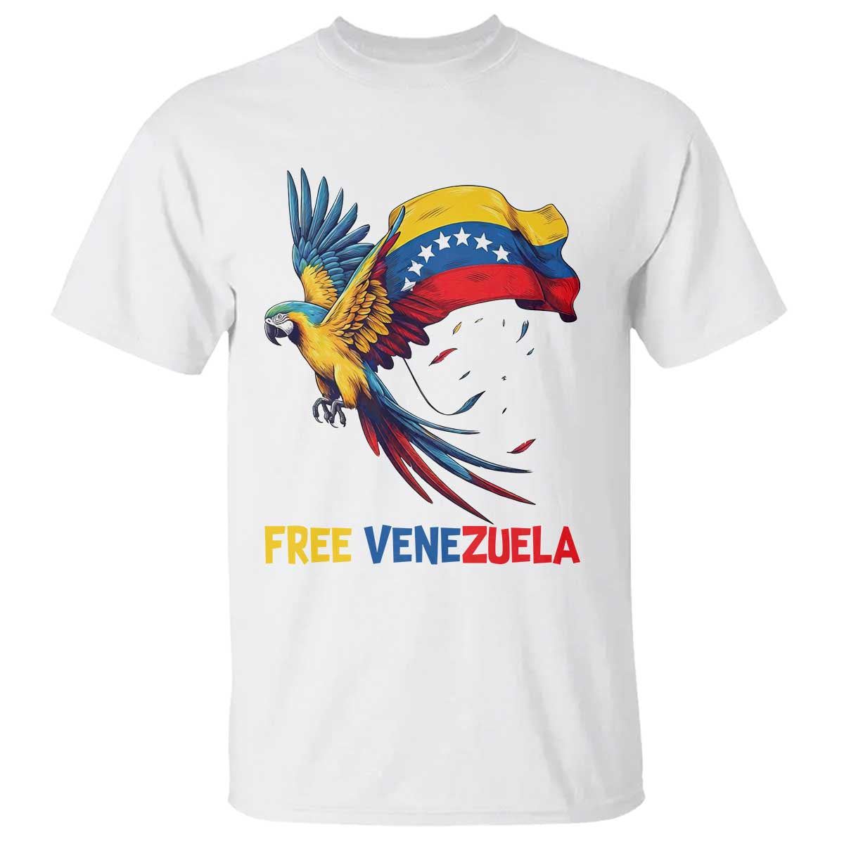 American Venezuela Support Freedom T Shirt Venezuelan Free TS12 White Print Your Wear
