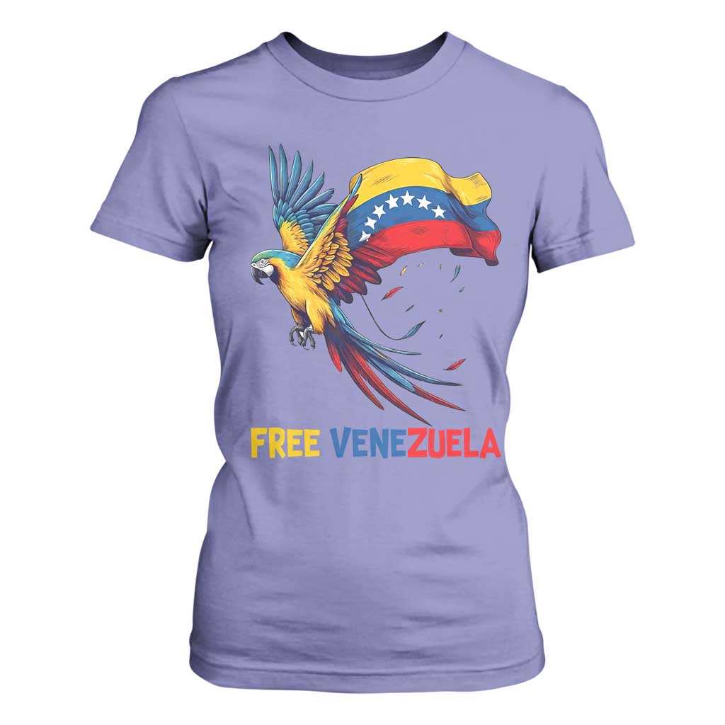 American Venezuela Support Freedom T Shirt For Women Venezuelan Free TS12 Violet Print Your Wear
