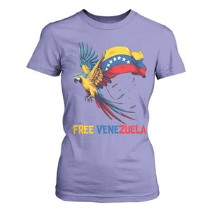 American Venezuela Support Freedom T Shirt For Women Venezuelan Free TS12 Violet Print Your Wear