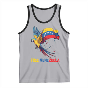 American Venezuela Support Freedom Tank Top Venezuelan Free TS12 Athletic Heather Black Print Your Wear