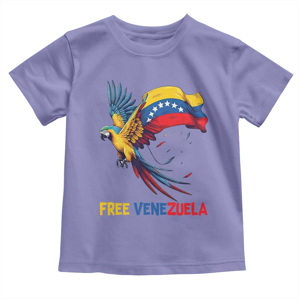 American Venezuela Support Freedom Toddler T Shirt Venezuelan Free TS12 Violet Print Your Wear