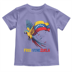 American Venezuela Support Freedom Toddler T Shirt Venezuelan Free TS12 Violet Print Your Wear