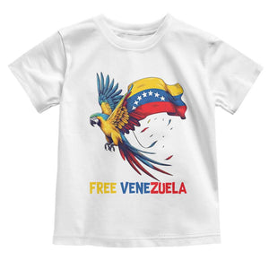 American Venezuela Support Freedom Toddler T Shirt Venezuelan Free TS12 White Print Your Wear
