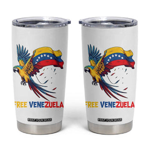 American Venezuela Support Freedom Tumbler Cup Venezuelan Free TS12 White Print Your Wear