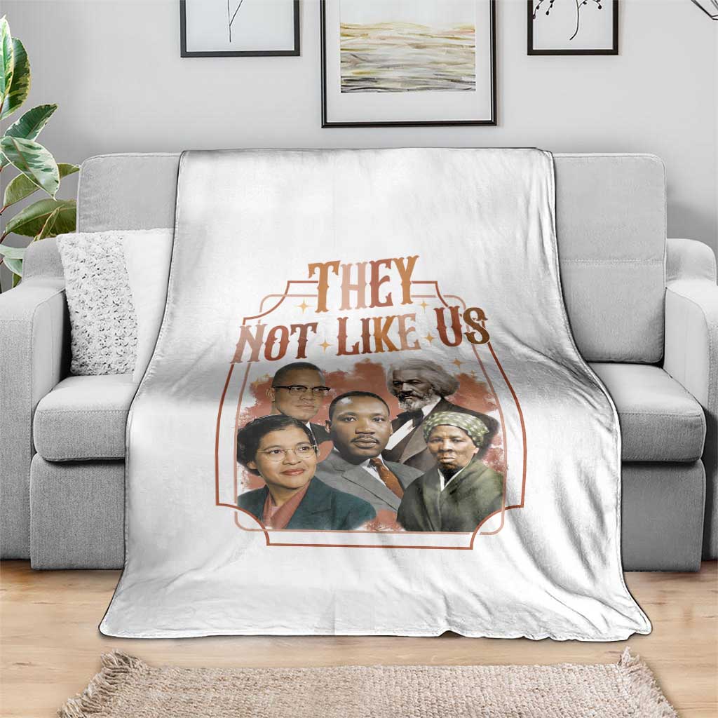 They Not Like Us Throw Blanket African American History Leaders TS12 Print Your Wear