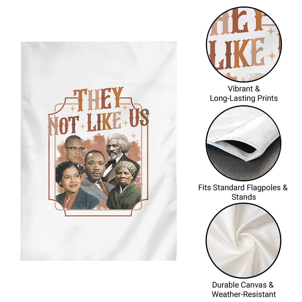 They Not Like Us Garden Flag African American History Leaders TS12 Print Your Wear