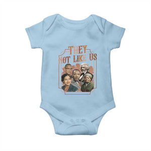 They Not Like Us Baby Onesie African American History Leaders TS12 Light Blue Print Your Wear