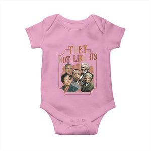 They Not Like Us Baby Onesie African American History Leaders TS12 Light Pink Print Your Wear