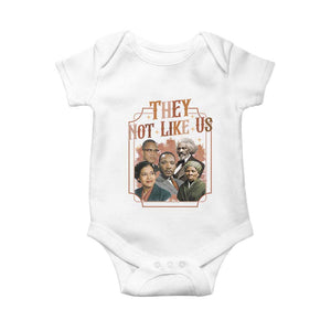 They Not Like Us Baby Onesie African American History Leaders TS12 White Print Your Wear