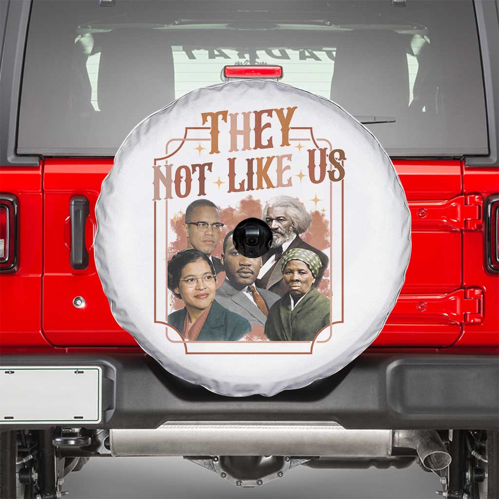 They Not Like Us Spare Tire Cover African American History Leaders TS12 White Print Your Wear